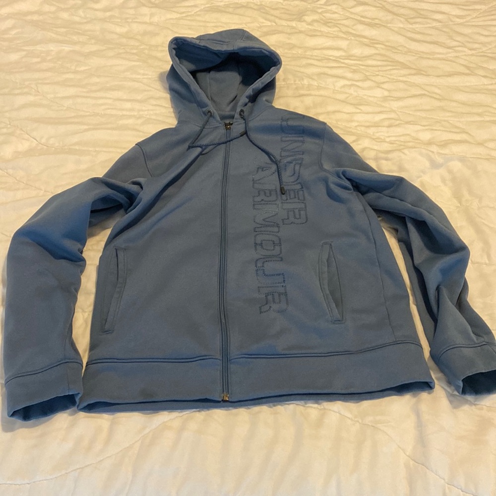 Under Armour Full Zip Up Hoodie Jacket Men’s Small Loose Fit Blue